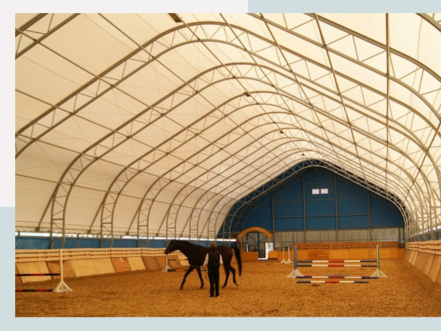 Строительство конных манежей в Чапаевске