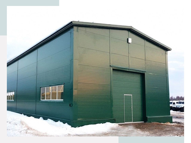 Двускатные ангары в Чапаевске