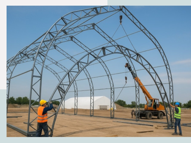 Монтаж ангаров в Чапаевске от 613 руб. - Надежно и быстро